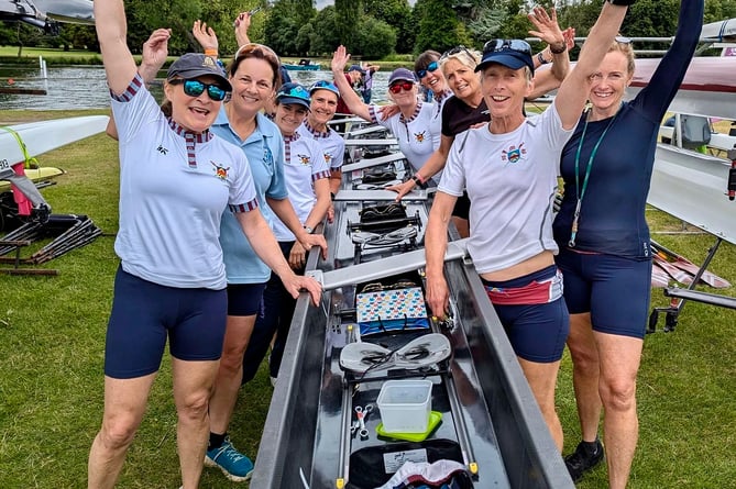 Monmouth Rc's women enjoyed themselves at Henley Masters Regatta