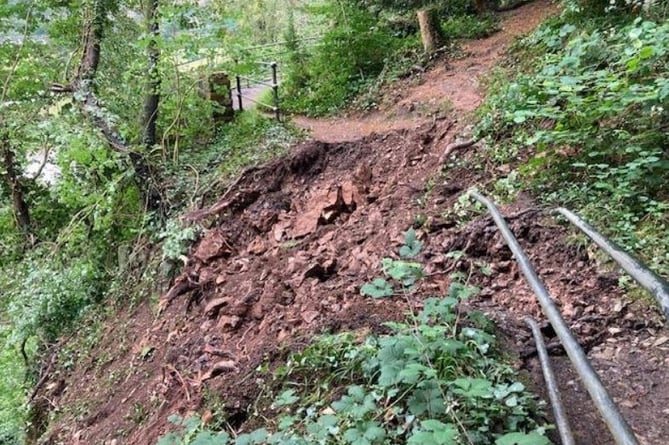 Piercefield path landslip
