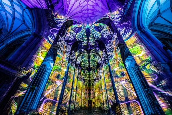 The Luxmuralis Space show will be the first sound and light experience put on at Hereford Cathedral 