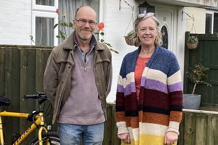 Sally and Colin Meadows at the start of the project