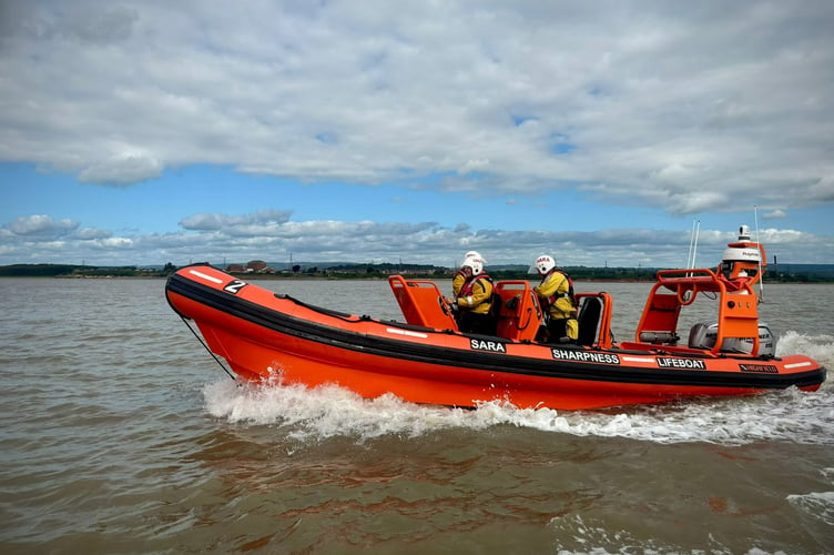 A SARA lifeboat launches out