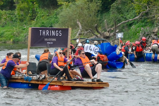 The rocks became a sticking point for most crews in the Monmouth Raft Race