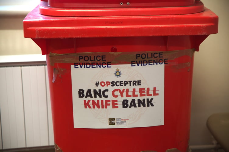 The amnesty bin at Monmouth police station