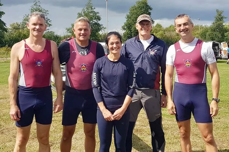 The winning Monmouth RC Masters four at Gloucester 