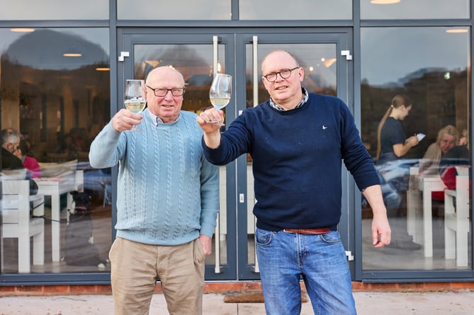 Tom and Paul Stephens - two generations of cider makers at Newton Court Cider