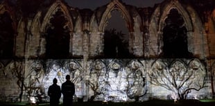 Shadows fall on Abbey in light show 