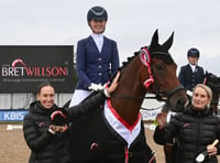 Horse rider Bryony scores British Dressage hat-trick 