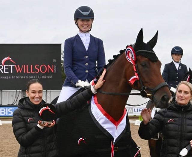 Horse rider Bryony scores British Dressage hat-trick 