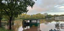 Flooding shuts town road and school