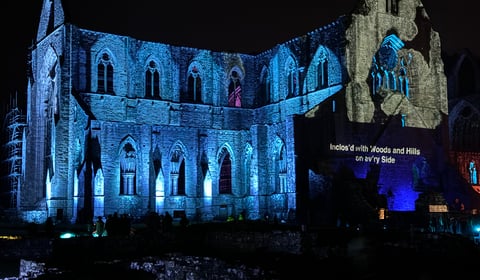 
Tintern Abbey transformed by shadow and light! 
