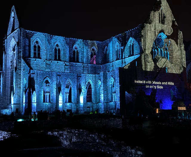 
Tintern Abbey transformed by shadow and light! 
