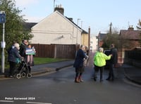 Residents protest traffic closure of town's Goldwire Lane