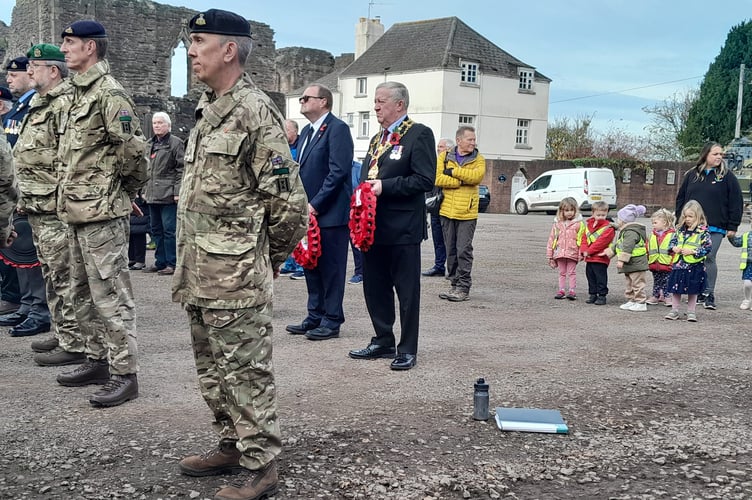 Armistice Day service at the Castle, home of the 'Royal Mons'