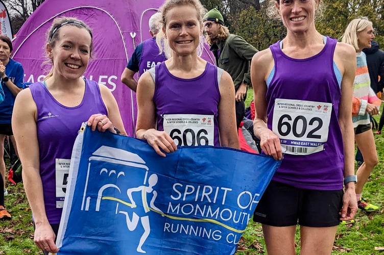 The Spirit trio who helped East Wales win the regional X-Country title in Newtown.