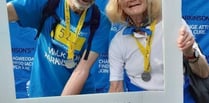 Couple walk for charity fundraise event