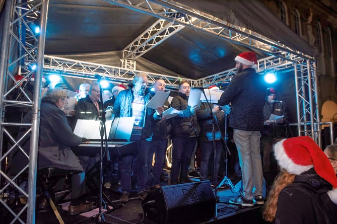 Monmouth Male Voice Choir kicked off proceedings on the right note