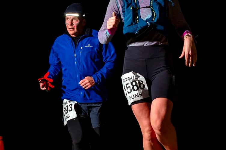 Nearly 140 runners tackled the dark in the park