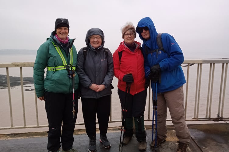 Marion Huckle, Nigel Neilleay, and Sharon Sanderson, met up with fellow Rambler Tracey Howe