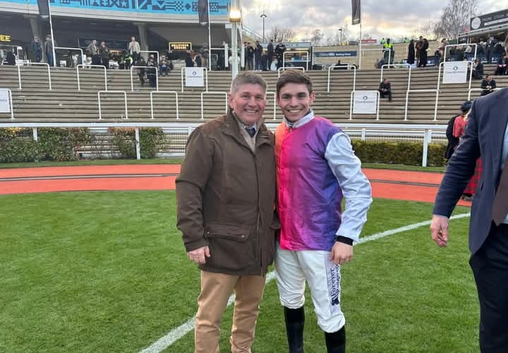 Dai and Ben Jones celebrate at Cheltenham 